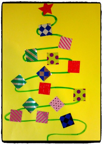 Sapin en gommettes