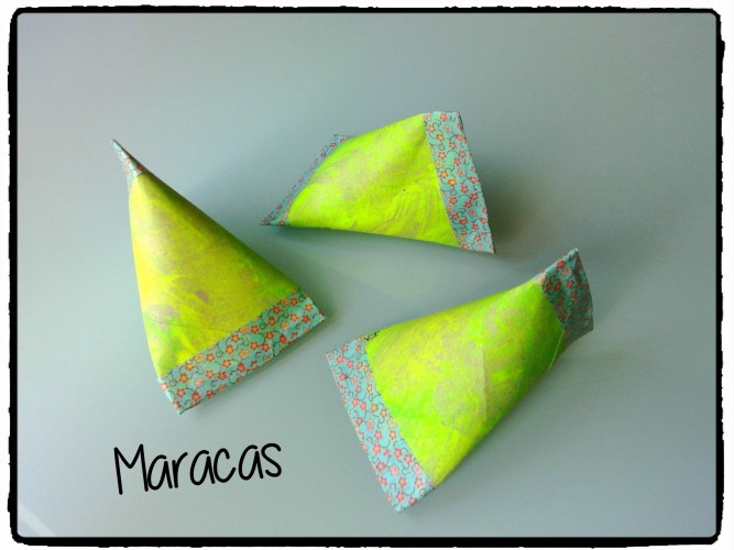 Maracas en rouleaux de papier toilette