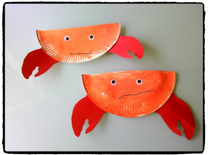 Nos crabes en assiette en carton