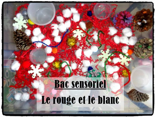 Bac sensoriel : le rouge et le blanc