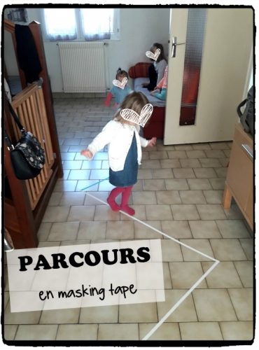 Parcours en masking tape