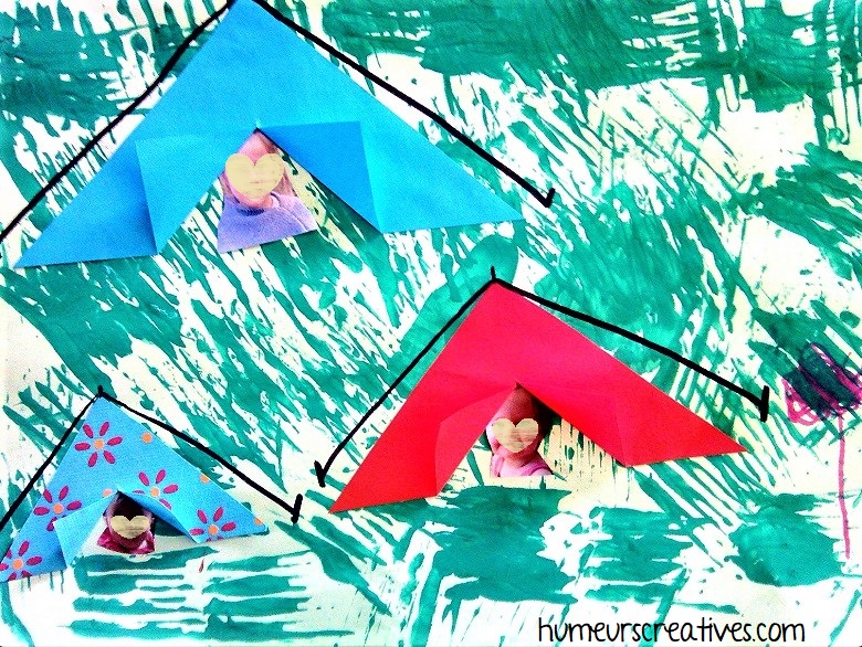 activité manuelle d'été : sous la tente