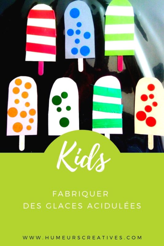 Bricolage glace d'été avec des gommettes