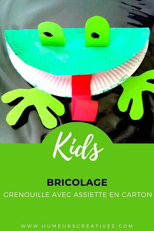 Bricolage pour enfant : fabriquer une grenouille avec une assiette en carton