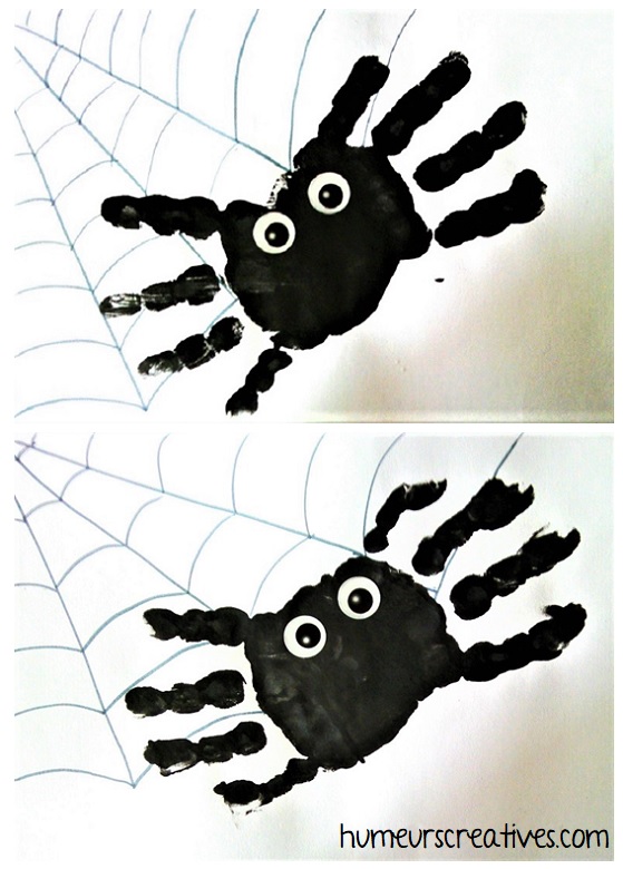 araignées en empreintes de mains