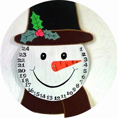 Bricolage de Noël : un calendrier de l'Avent bonhomme de neige 