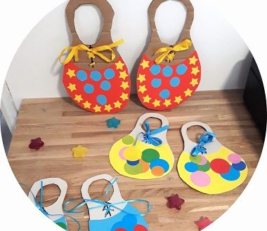 DIY mardi gras : fabriquer des chaussures de clowns avec les enfants