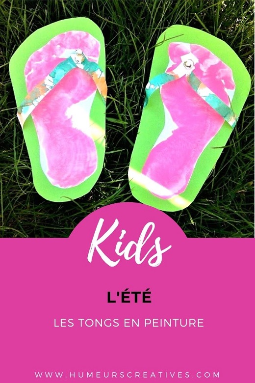 Bricolage d'été pour enfants : tongs en empreintes de pieds