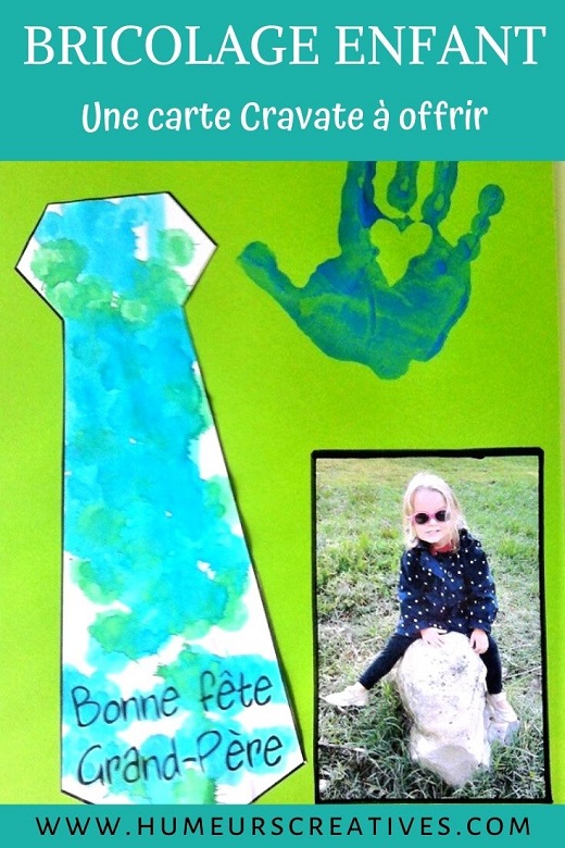 Une carte cravate à fabriquer avec les enfants pour la fete des pères ou la fete des papys