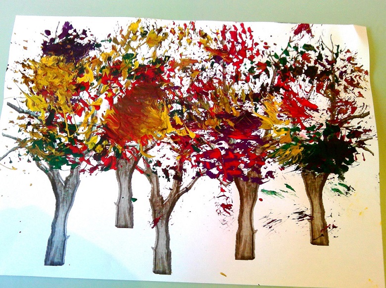 nos arbres d'automne en peinture