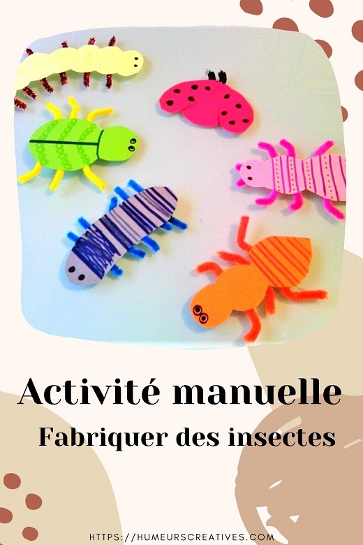 Activité manuelle pour enfants  : fabriquer des insectes en papier