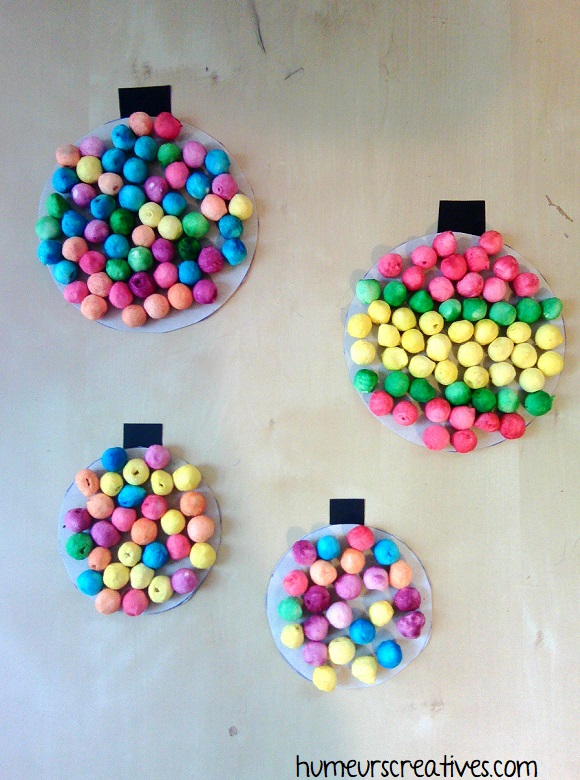 nos boules de noel colorées
