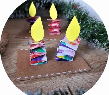Bricolage de Noël : des bougies en papier
