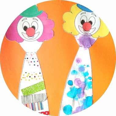 Bricolage pour le carnaval : des clowns cravates à décorer