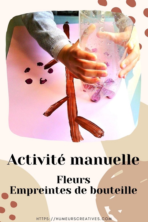 Activité manuelle pour enfants : réaliser des fleurs avec des empreintes de bouteille