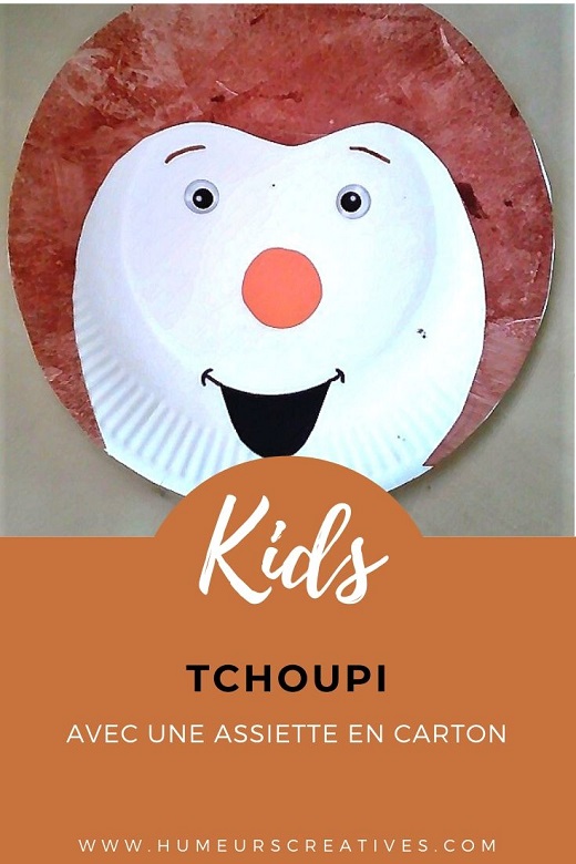 Bricolage pour enfant ; fabriquer tchoupi avec une assiette en carton