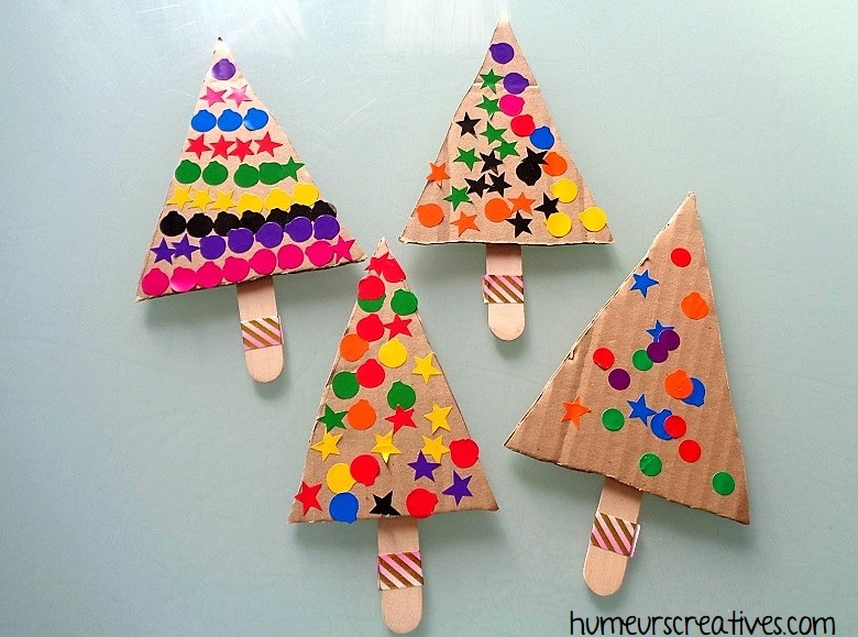 Bricolage de Noël pour enfants : des sapins pour les petites mains 