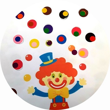 Le clown jongleur en gommettes (+ printable gommettes à imprimer) 