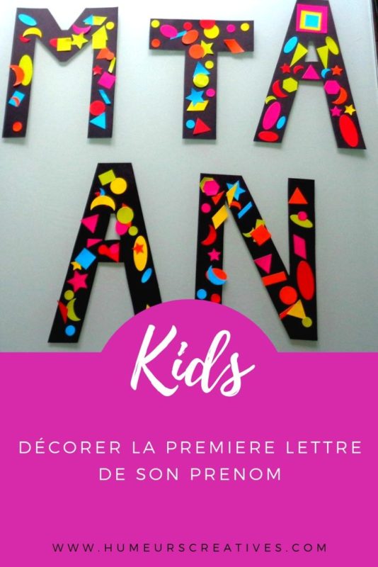 Bricolage enfant : décorer la première lettre de son prénom avec des gommettes