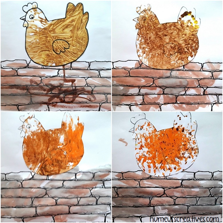 Représentation de la comptine Une poule sur un mur
