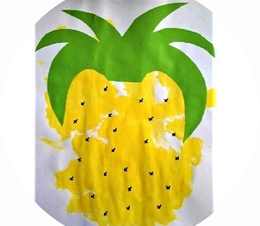 Activité manuelle été : ananas en peinture