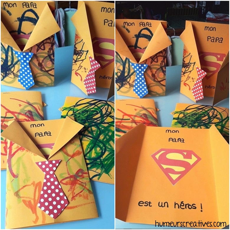 carte superman pour la fête des papas