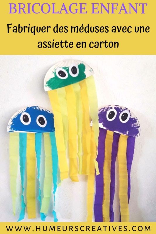 Bricolage pour enfants : fabriquer une méduse en assiette en carton