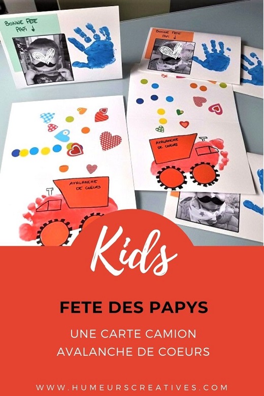 Bricolage pour enfants : une carte camion pour la fete des papys