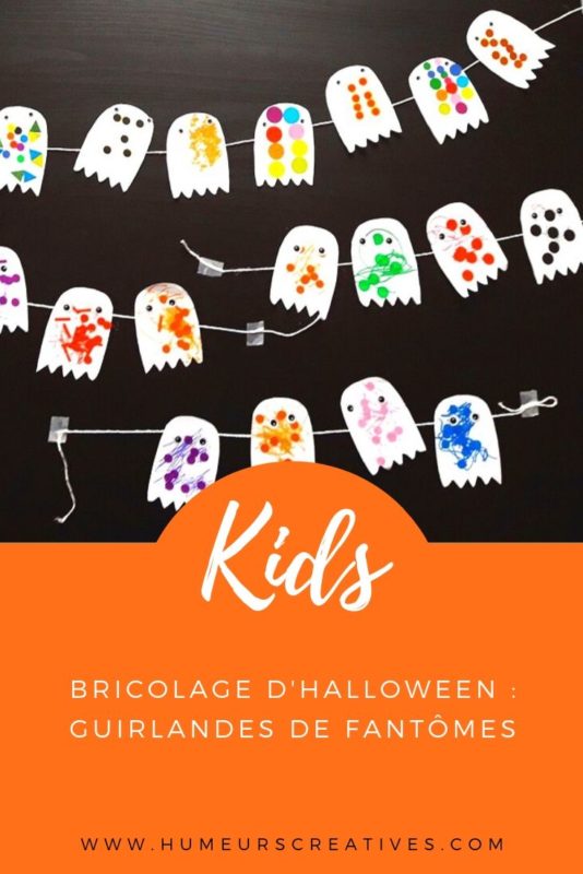 Bricolage d'halloween pour les enfants : fabriquer une guirlande de fantômes