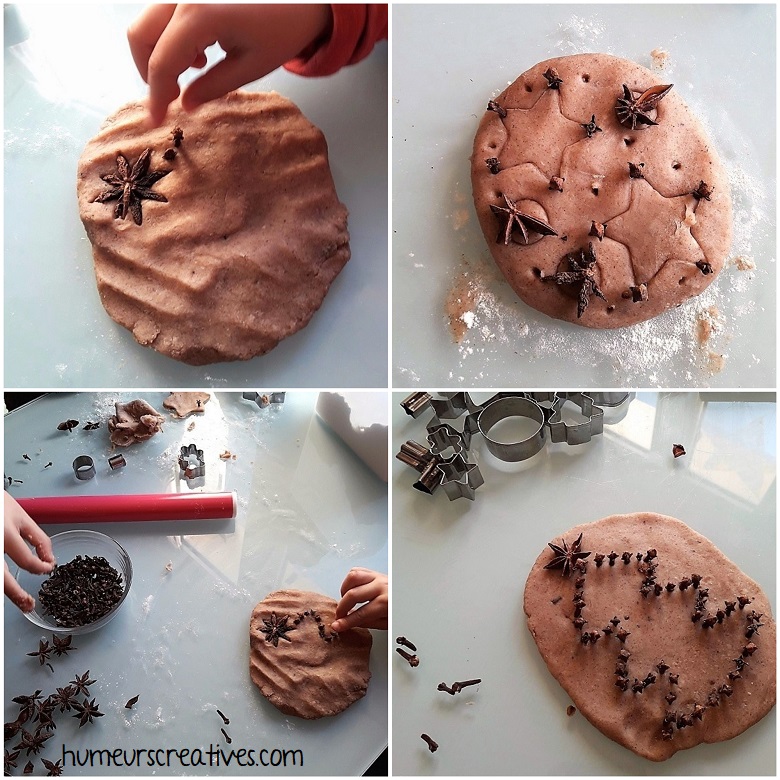 manipulation de la pâte à modeler par les enfants avec des épices