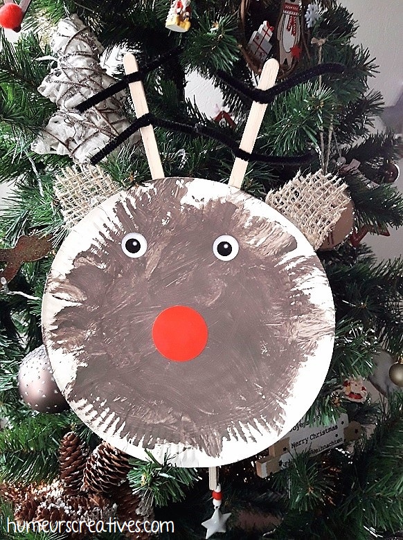 Décoration de Noël : une renne réalisé par les enfants