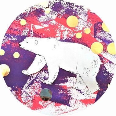 bricolage d'hiver : ours polaire