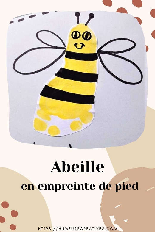 Bricolage pour enfants : réaliser une abeille avec les empreintes de pieds des enfants