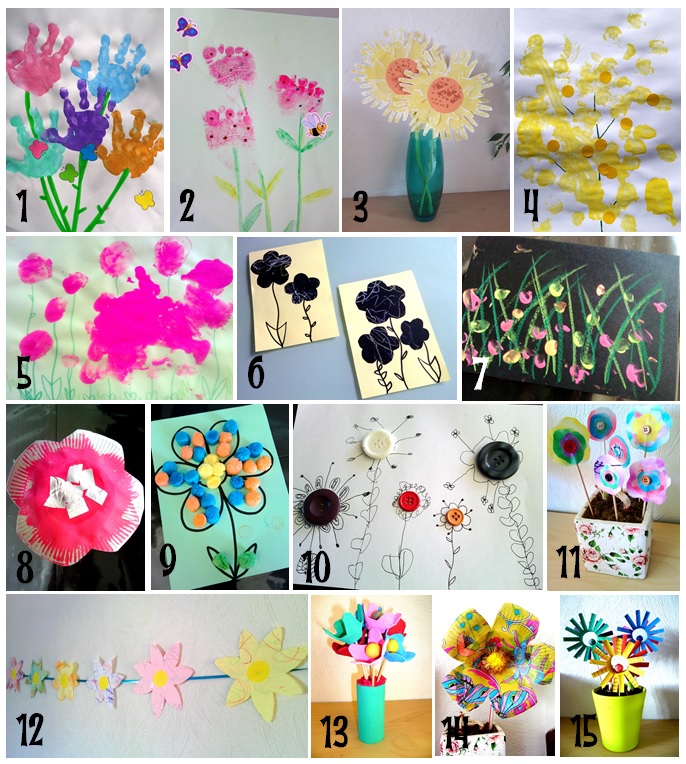 idées de bricolages de fleurs pour enfants