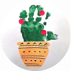 bricolage cactus main pour les enfants