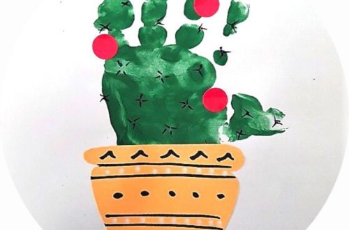 bricolage cactus main pour les enfants