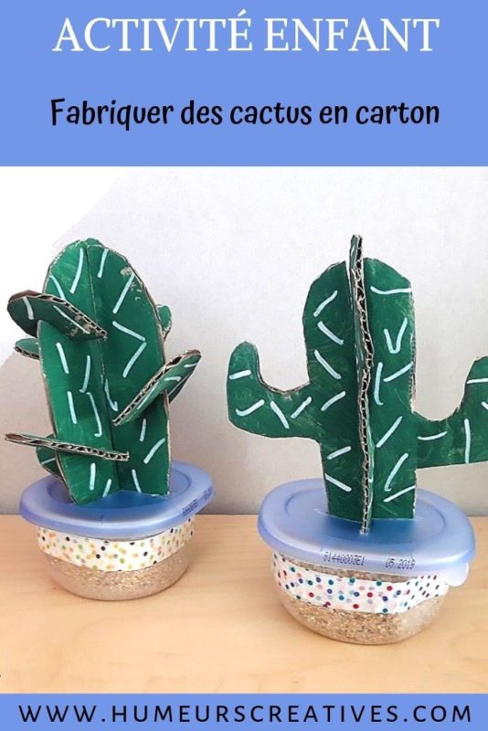 bricolage pour enfant :réaliser un cactus en carton et en peinture