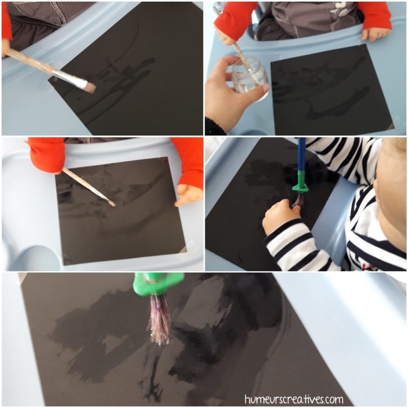 peinture avec de l'eau pour les bébés