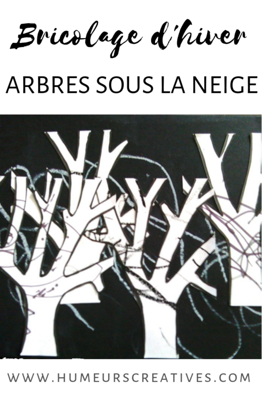 bricolage d'hiver pour enfants / arbres sous la neige