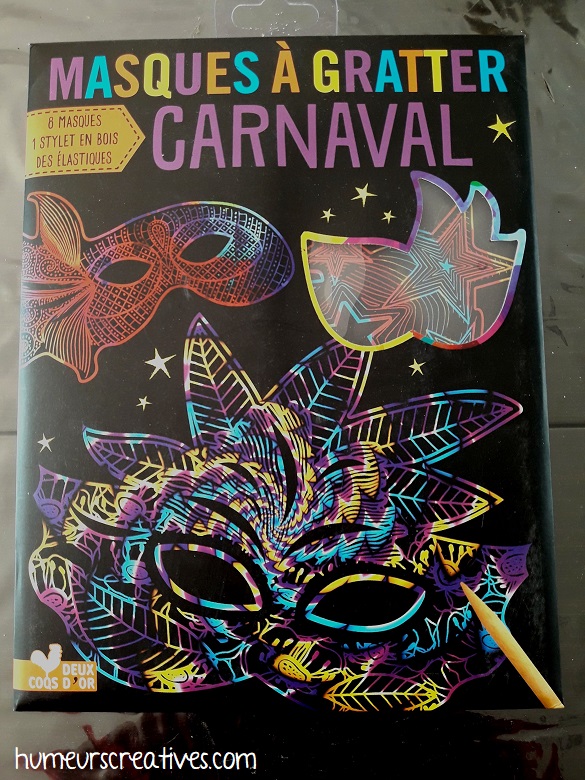 kit masques à gratter carnaval