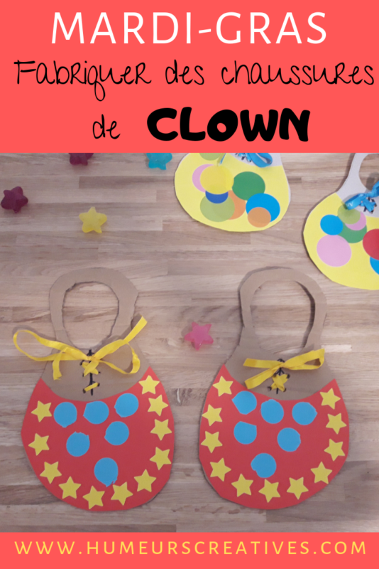bricolage pour enfant : réaliser des chaussures de clown