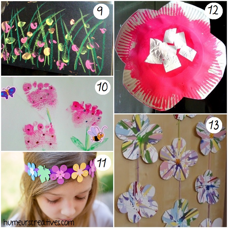idées de bricolages de fleurs pour enfants