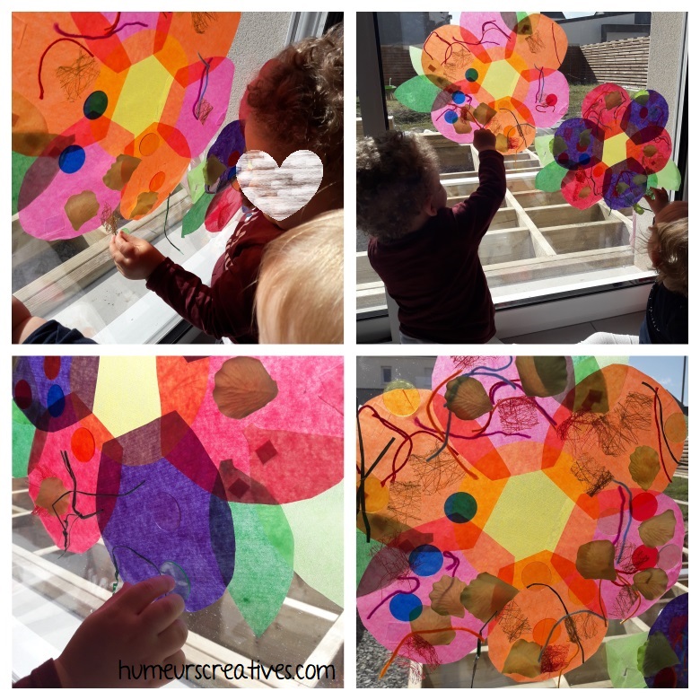 les enfants décorent les fleurs attrapes soleil
