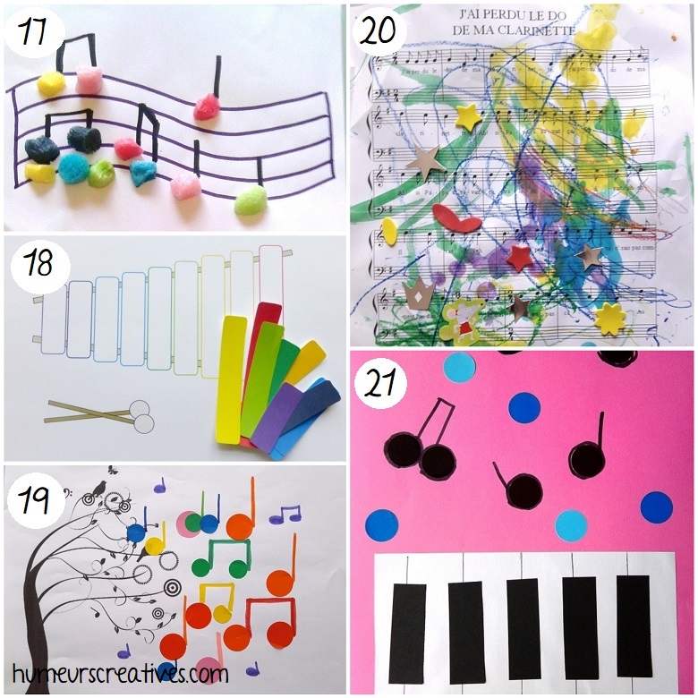idées d'arts visuels sur la musique à faire avec les enfants