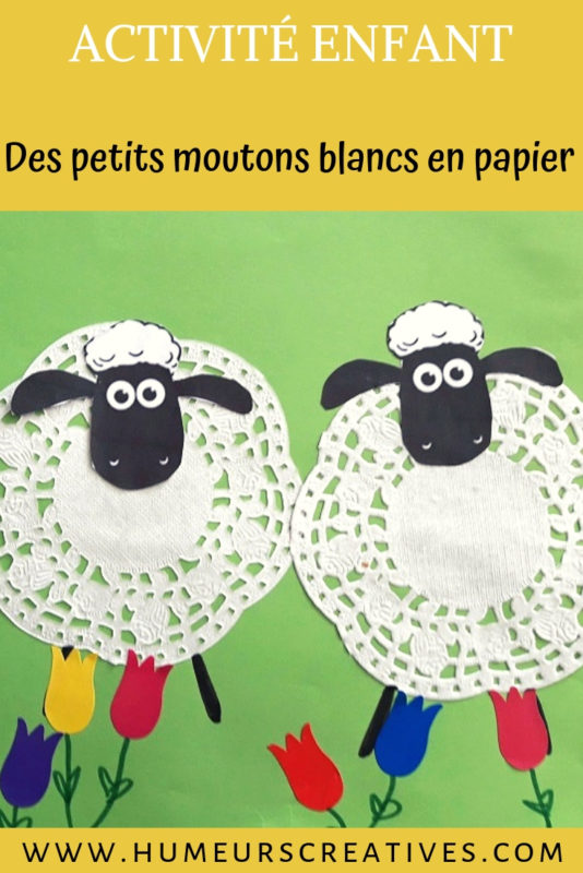 bricolage pour enfants ; des moutons en papier