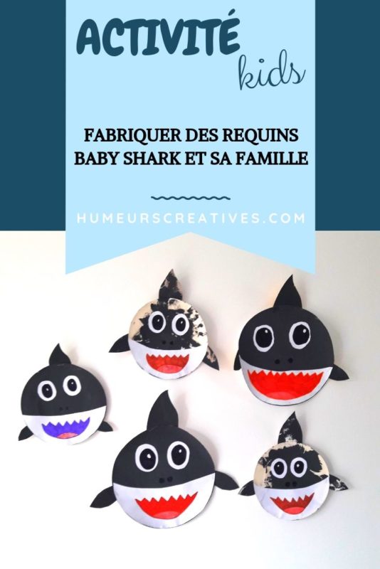 Bricolage pour enfants : fabriquer Baby shark avec une assiette en carton