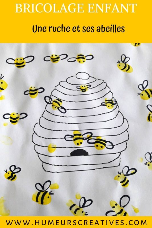 Bricolage pour enfants : des abeilles en empreintes de doigts