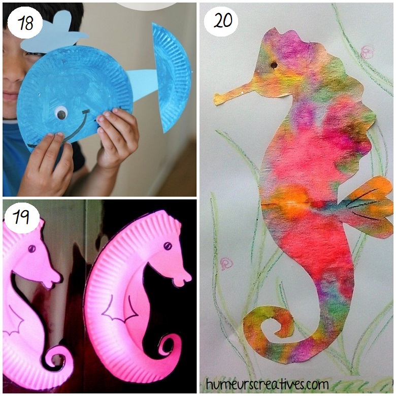 Bricolages d'animaux marins pour enfants