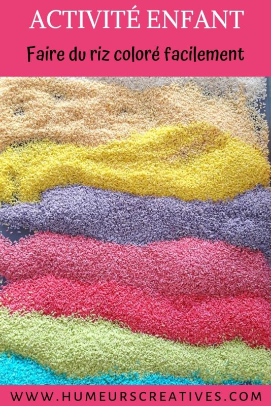 La recette du riz coloré + activités à faire avec les enfants