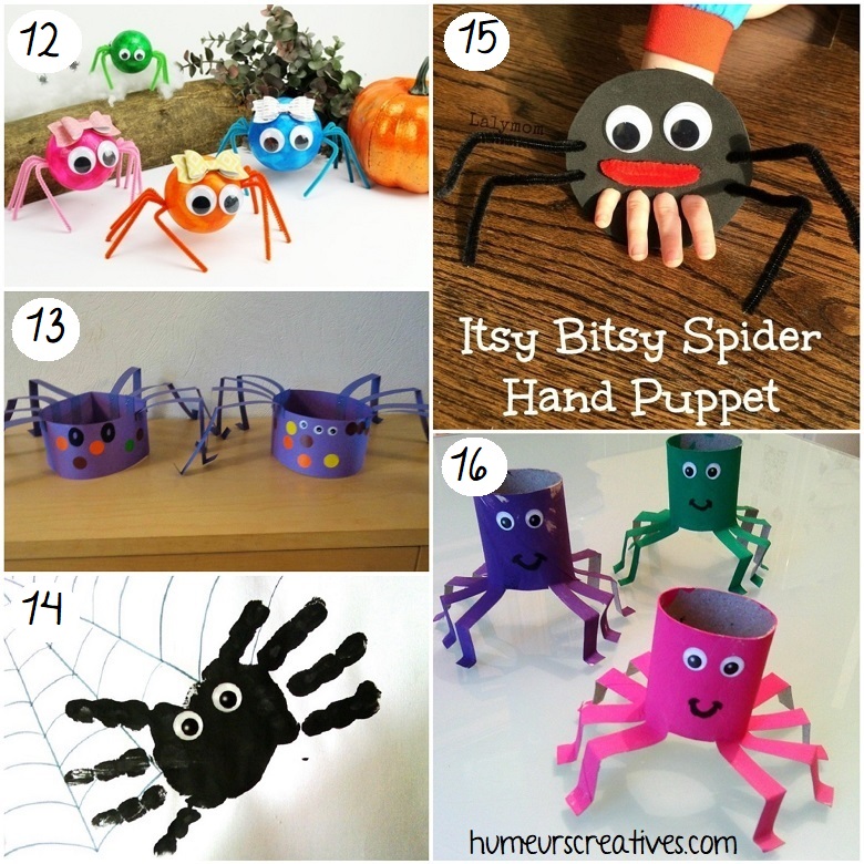 Idées de bricolages d'araignées d'halloween pour les enfants